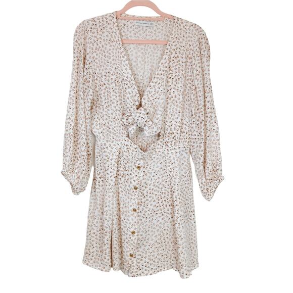 Faithful The Brand SZ 4 Trinidad Dress With Waist Cutout Pink Rae Floral - Picture 3 of 7